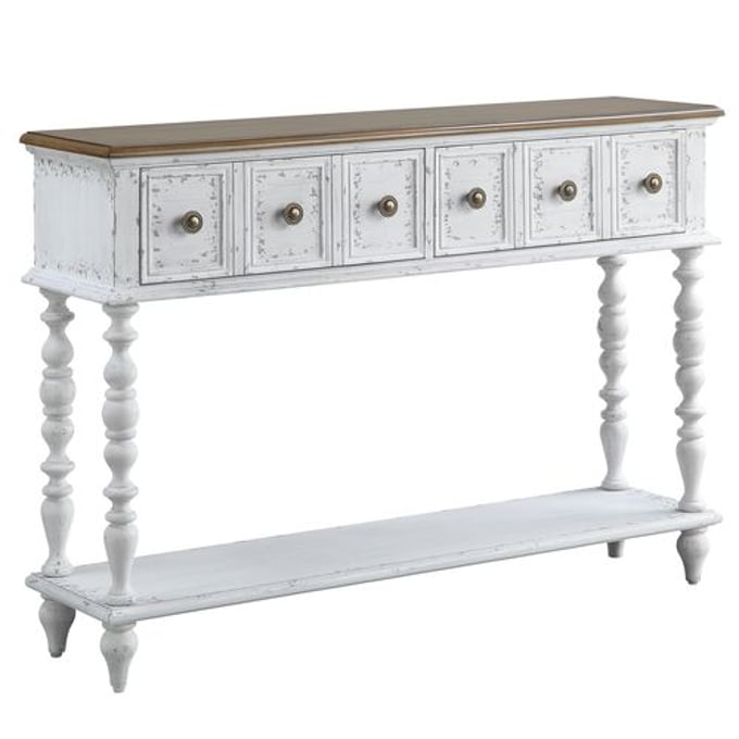 Acme Furniture Bence Dark Charcoal Antique White Console Table ACM-AC00280