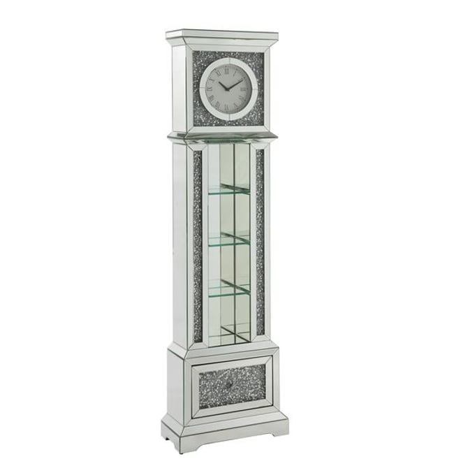 Acme Furniture Noralie Mirror Grandfather Clock with LED ACM-AC00348