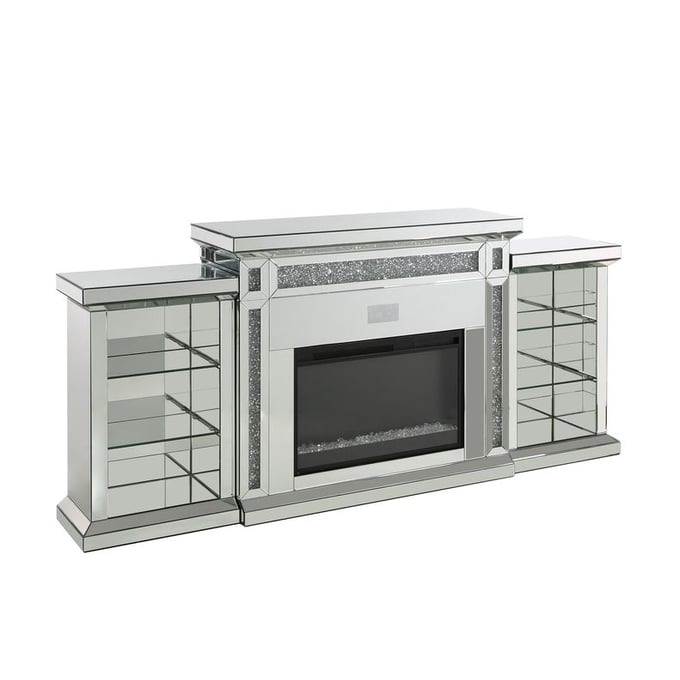 Acme Furniture Noralie Mirrored Bluetooth Fireplace ACM-AC00518