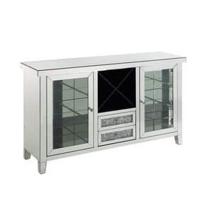 Acme Furniture Noralie Mirror LED Wine Cabinet