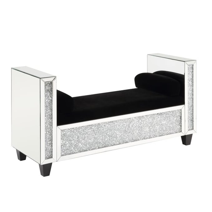 Acme Furniture Noralie Mirrored Two Pillows Bench ACM-AC00528