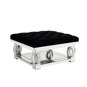 Acme Furniture Ornat Mirrored Ottoman