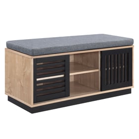 Acme Furniture Gamaliel Oak Espresso Storage Bench