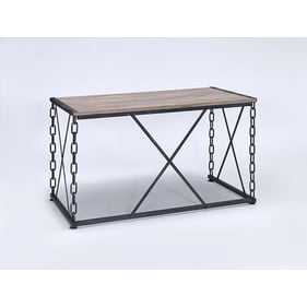 Acme Furniture Jodie Rustic Oak Antique Black Console Table