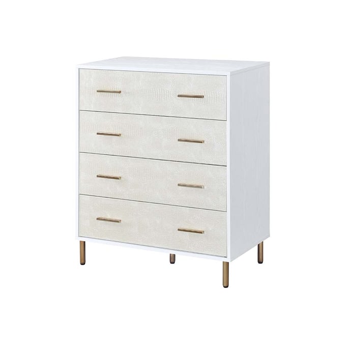 Acme Furniture Myles White Champagne Gold Chest ACM-AC00958