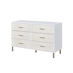 Acme Furniture Myles White Champagne Gold Dresser