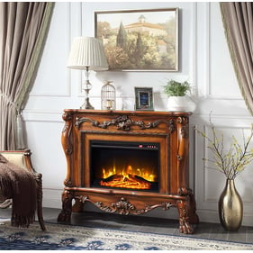 Acme Furniture Dresden Cherry Oak Fireplace