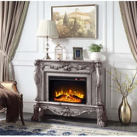 Acme Furniture Dresden Vintage Bone White Fireplace