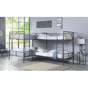 Acme Furniture Cordelia Sandy Black Dark Bronze Twin Over Full Bunk Bed