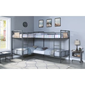 Acme Furniture Cordelia Sandy Black Dark Bronze Twin Over Twin Bunk Bed