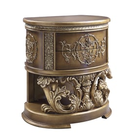 Acme Furniture Constantine Brown Gold Nightstand