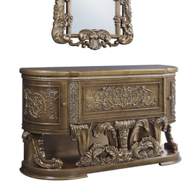 Acme Furniture Constantine Brown Gold Dresser And Mirror