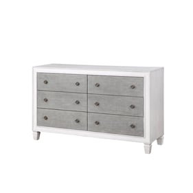 Acme Furniture Katia Rustic Gray Weathered White Dresser