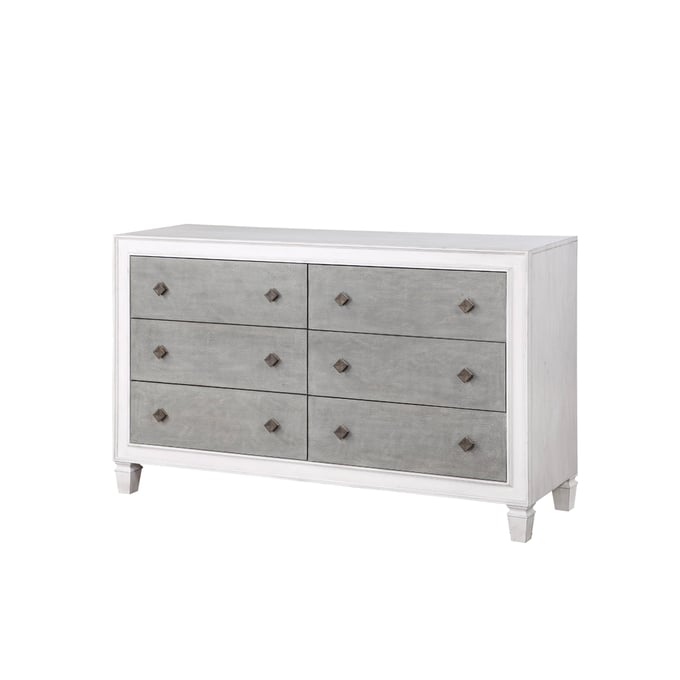 Acme Furniture Katia Rustic Gray Weathered White Dresser ACM-BD00663