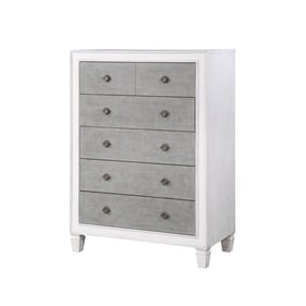 Acme Furniture Katia Rustic Gray Weathered White Chest