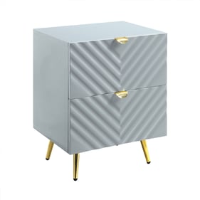 Acme Furniture Gaines Gray High Gloss Nightstand