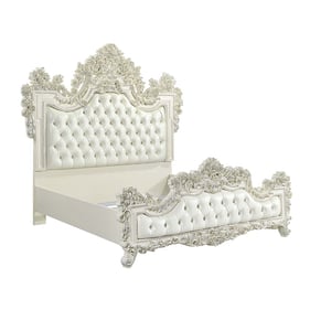 Acme Furniture Adara Pearl Antique White King Bed