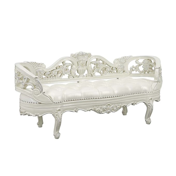 Acme Furniture Adara Pearl Antique White Bench ACM-BD01253