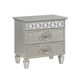 Acme Furniture Varian Silver Mirrored Nightstand