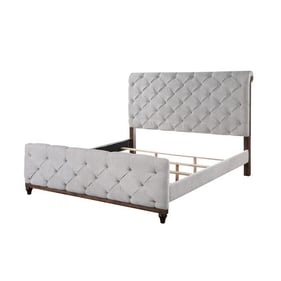 Acme Furniture Andria Reclaimed Oak Upholstered King Bed