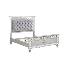 Acme Furniture Varian Gray Silver Mirrored Full Bed