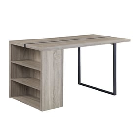 Acme Furniture Patwin Gray Oak Black Dining Table