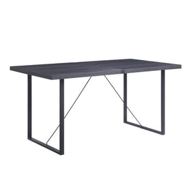 Acme Furniture Nakula Gray Oak Black Dining Table