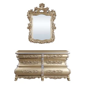 Acme Furniture Seville Gold Server And Mirror