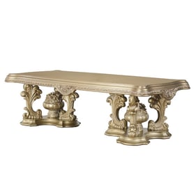 Acme Furniture Seville Gold Double Pedestal Dining Table