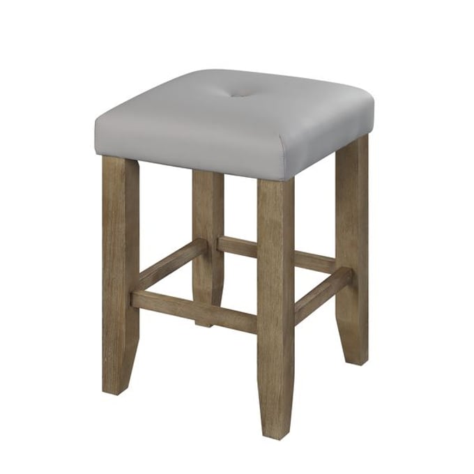 2 Acme Furniture Charnell Gray Oak Counter Height Stools ACM-DN00552