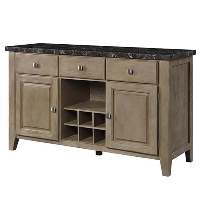 Acme Furniture Charnell Oak Marble Top Server ACM-DN00555