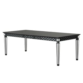 Acme Furniture Varian II Mirrored Black Dining Table