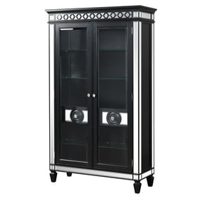 Acme Furniture Varian II Mirrored Black Sliver Curio