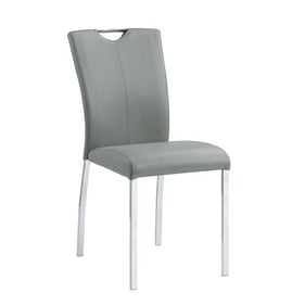 2 Acme Furniture Pagan Gray Chrome Side Chairs