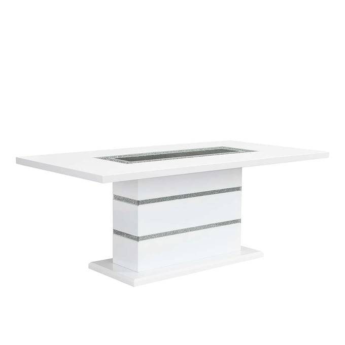 Acme Furniture Elizaveta White High Gloss Dining Table ACM-DN00814