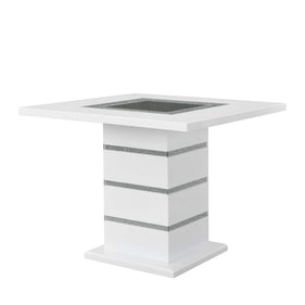 Acme Furniture Elizaveta White High Gloss Counter Height Table