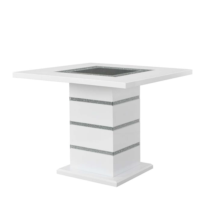 Acme Furniture Elizaveta White High Gloss Counter Height Table ACM-DN00817