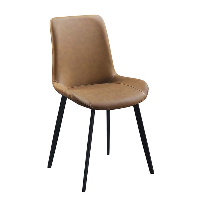 2 Acme Furniture Abiram Brown Side Chairs ACM-DN01029