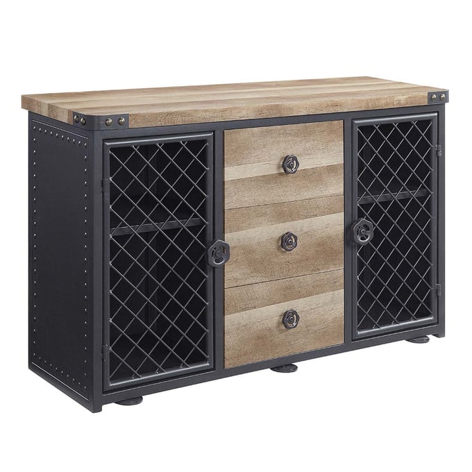 Acme Furniture Edina Oak Sandy Black Server ACM-DN01059