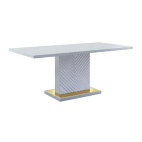 Acme Furniture Gaines Gray High Gloss Dining Table