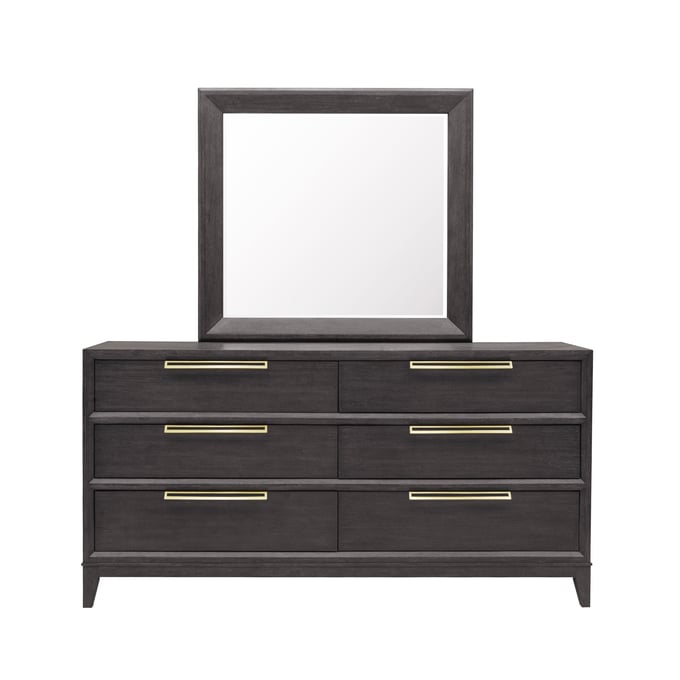 Pulaski Quincy Black Dresser And Mirror RH-P3751-DRMR