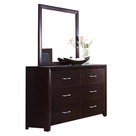 Home Elegance Edina Espresso Dresser and Mirror