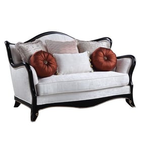 Acme Furniture Nurmive Beige Loveseat with Pillows