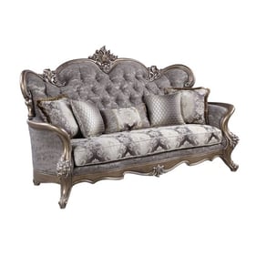 Acme Furniture Elozzol Antique Bronze Sofa with pillows