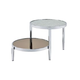 Acme Furniture Abbe Clear Chrome Coffee Table