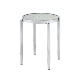 Acme Furniture Abbe Clear Chrome End Table