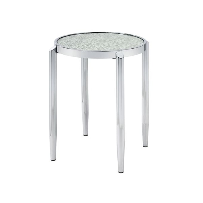 Acme Furniture Abbe Clear Chrome End Table ACM-LV00573