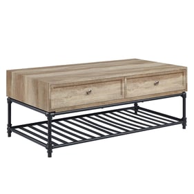 Acme Furniture Brantley Oak Sandy Black Rectangle Coffee Table