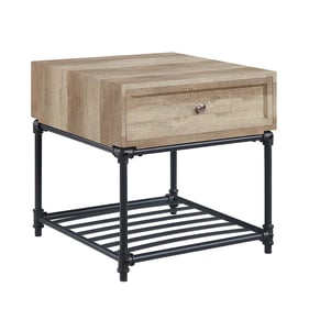 Acme Furniture Brantley Oak Sandy Black Square End Table