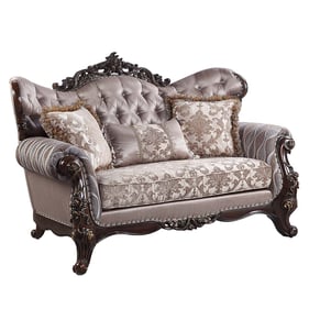 Acme Furniture Benbek Antique Oak Loveseat with 3 Pillows